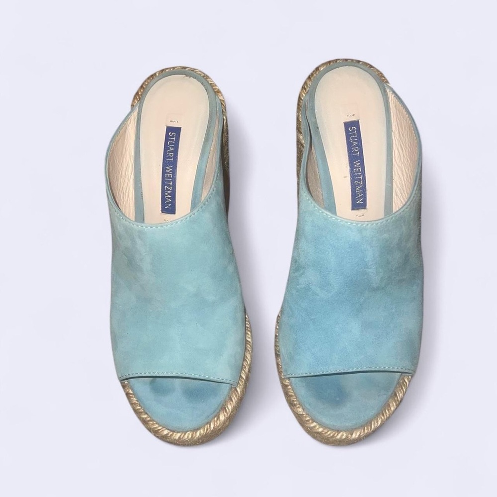 Stuart Weitzman Blue Mules Versatile Comfort
